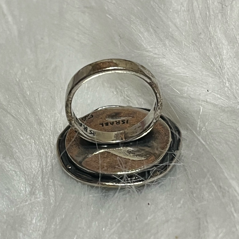 Israel Sterling Mother Of Pearl Ring - Picture 7 of 16